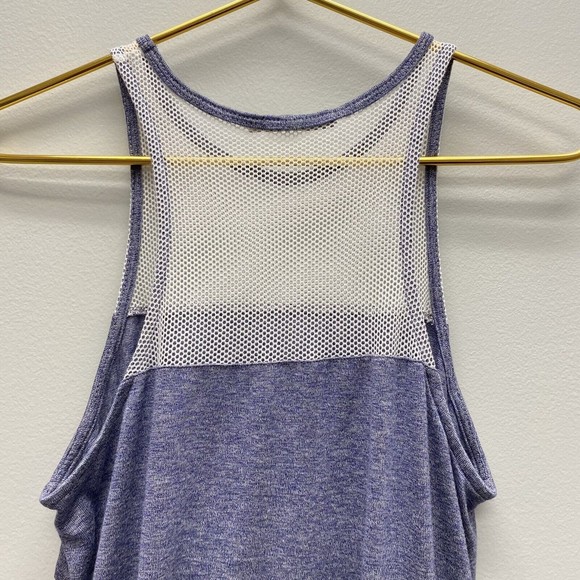 Townsen Gecko Sleeveless‎ Top SIZE XS Sheer Mesh Stripe Tank Top Blue White - Picture 7 of 9